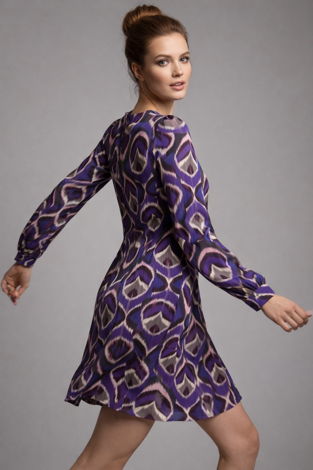 Women’s short dress – printed – flared silhouette – Made in Italy – Art. 858380620 - Image 2