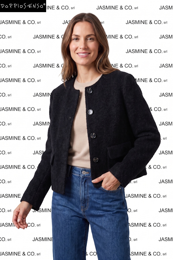 Doppiosenso Cropped Bouclé Jacket – Made in Italy - Art. 714620420