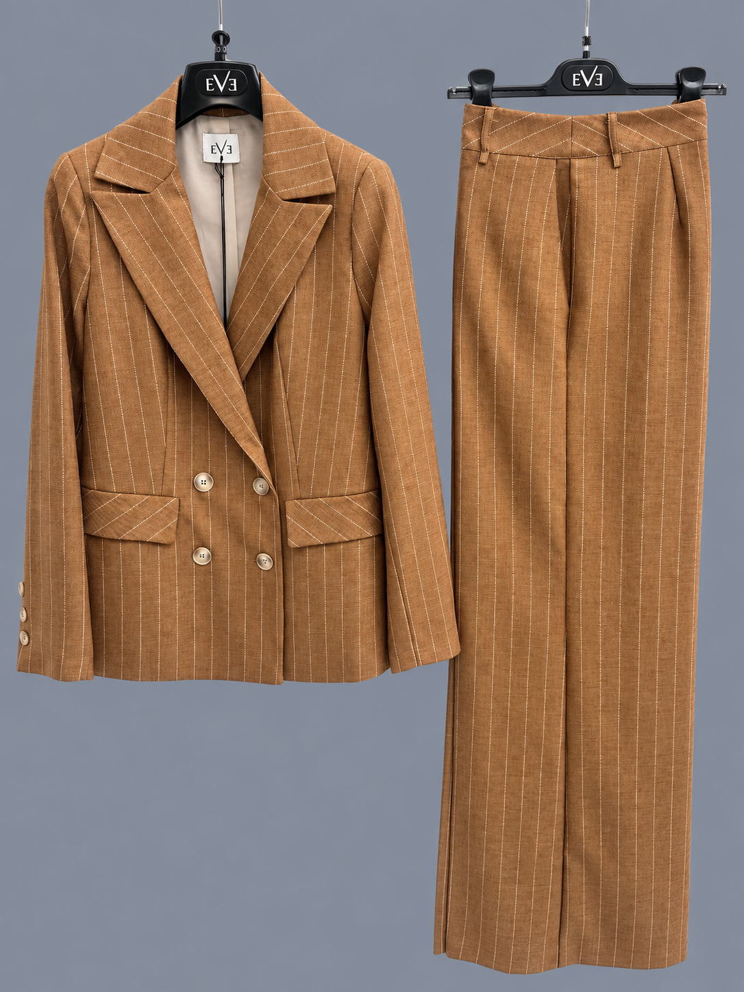 Completo Donna Gessato Giacca e Pantalone EVE Made in Italy - Art. 715540520 - immagine 2